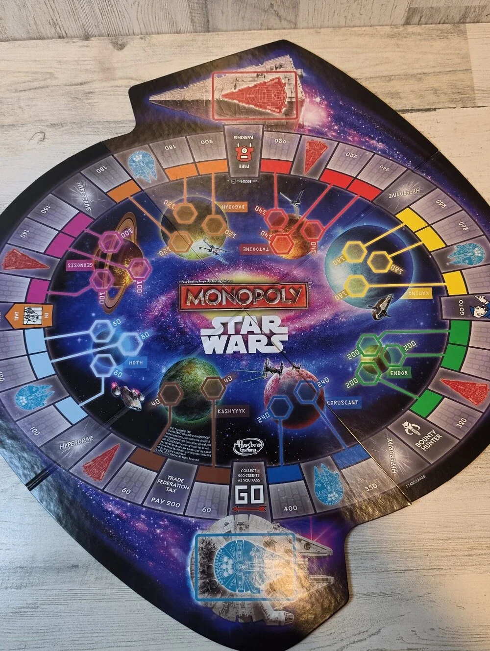 Star Wars Monopoly Force Awakens Board Game Complete New Open Box Figures Sealed